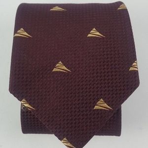 Ermenegildo Zegna Red Burgandy 100% Silk Neck Tie
